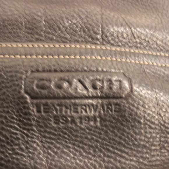 Black Leather Coach Handbag - Picture 3 of 3